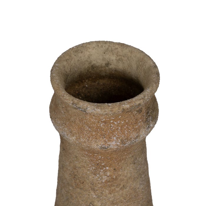 Jarrón Beige Cerámica Decoración 12,60 X 12,60 X 42 Cm