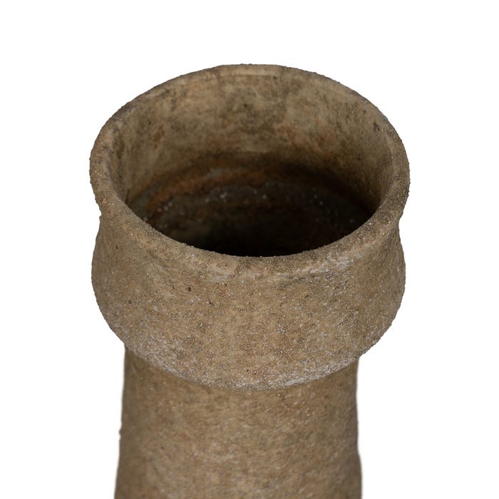 Jarrón Beige Cerámica Decoración 14,30 X 14,30 X 50 Cm