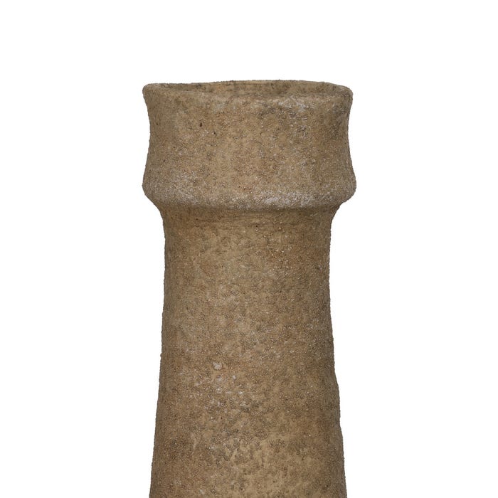 Jarrón Beige Cerámica Decoración 14,30 X 14,30 X 50 Cm