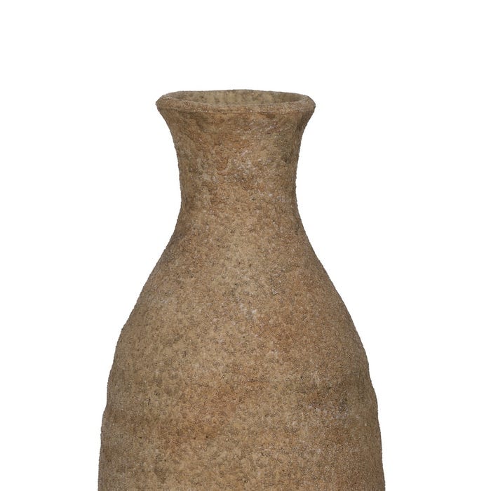 Jarrón Beige Cerámica Decoración 21 X 21 X 51 Cm