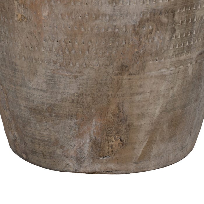 Jarrón Gris Cerámica Decoración 27 X 27 X 57,50 Cm