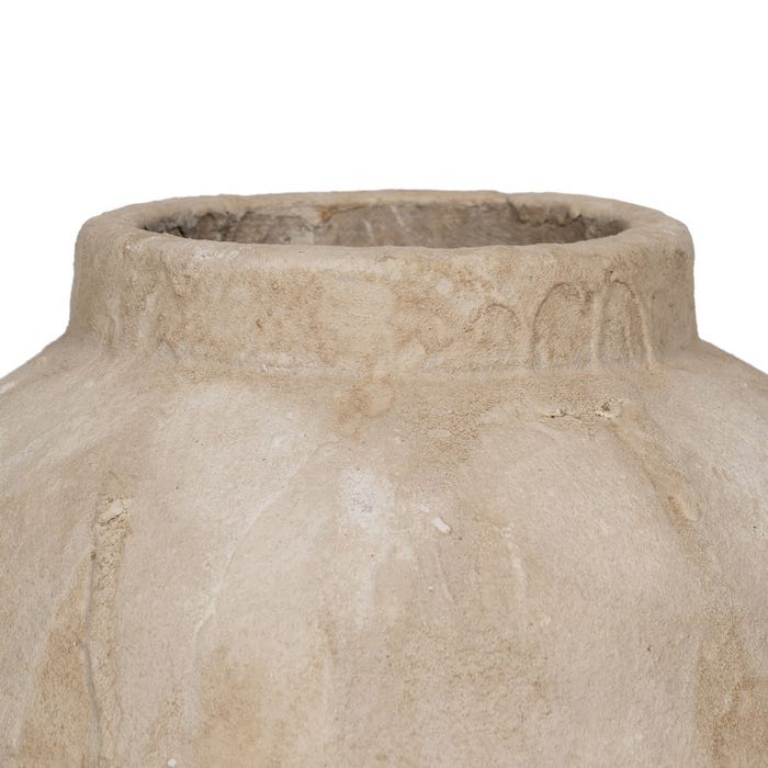 Jarrón Beige Cerámica Decoración 42,50 X 42,50 X 58 Cm