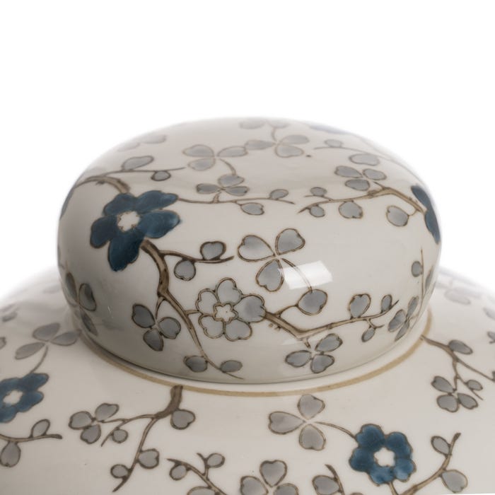 Tibor Blanco-Gris Porcelana Decoración 21 X 21 X 24 Cm