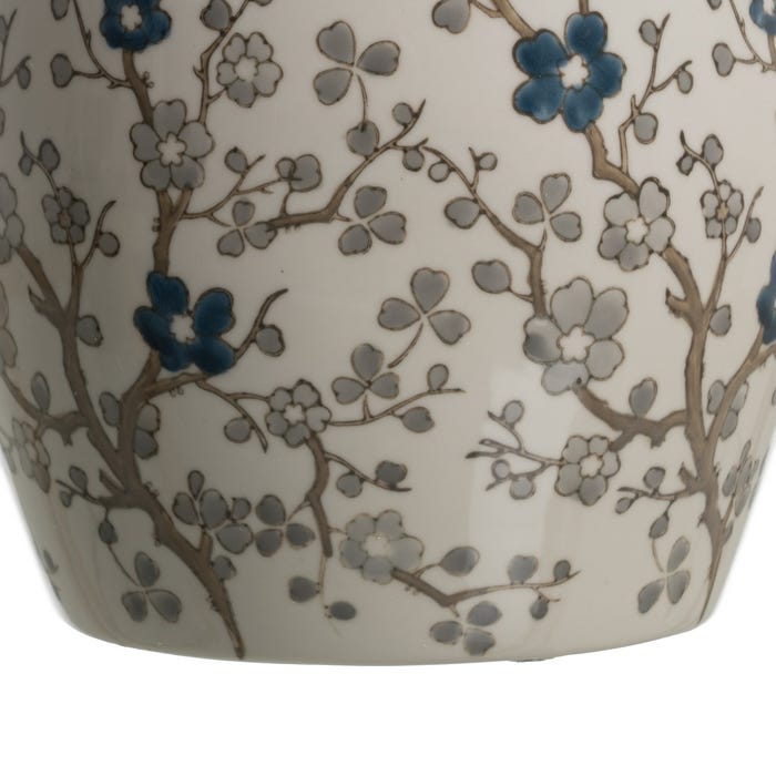 Tibor Blanco-Gris Porcelana Decoración 21 X 21 X 24 Cm