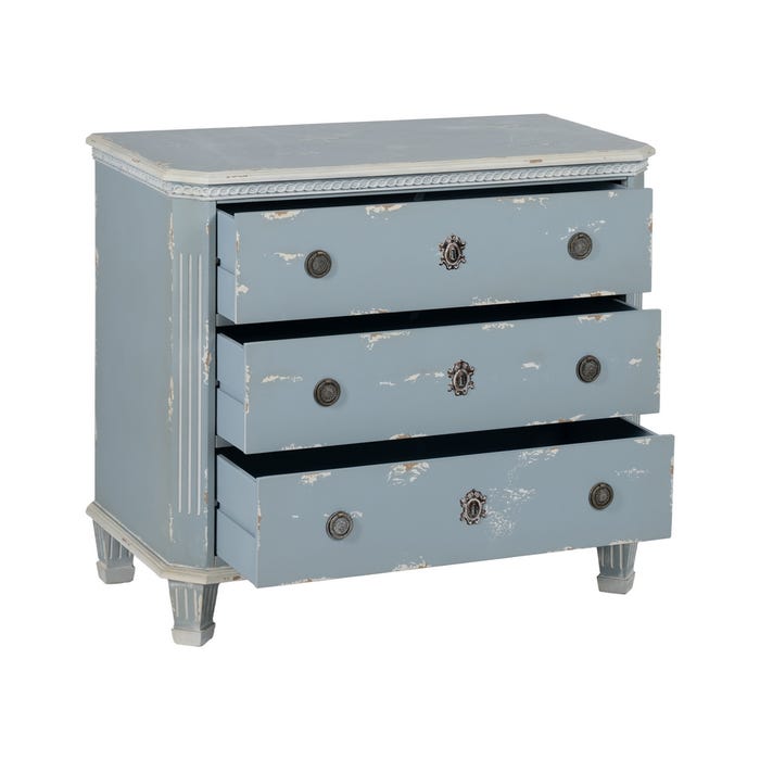 Blue-Gray Wooden Dresser 92 X 46 X 81 Cm