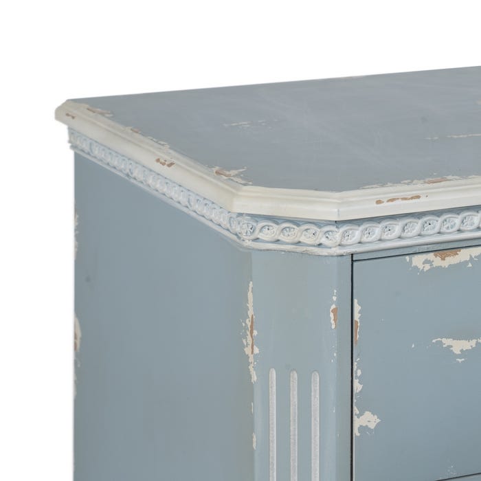 Blue-Gray Wooden Dresser 92 X 46 X 81 Cm