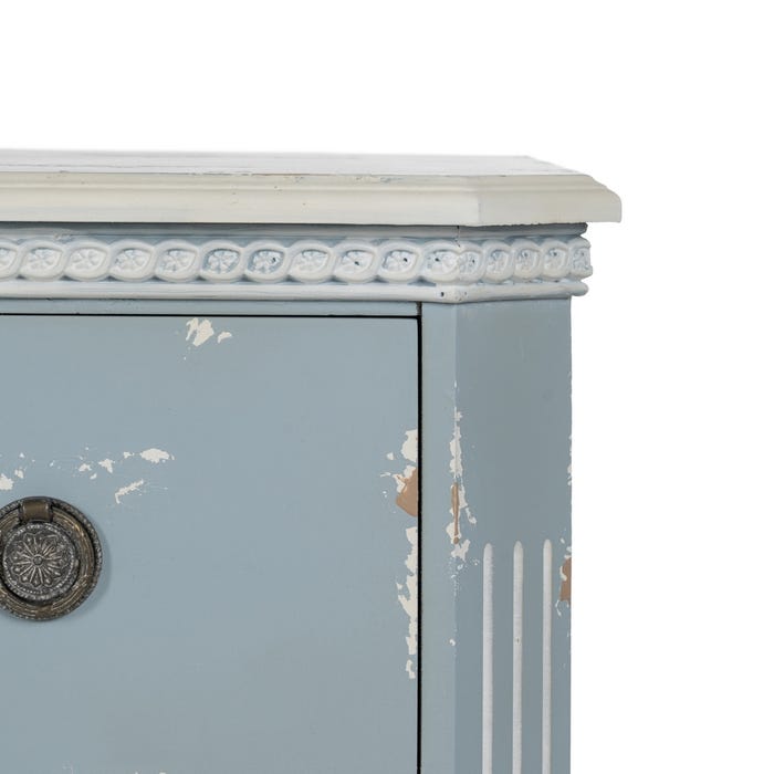Blue-Gray Wooden Dresser 92 X 46 X 81 Cm