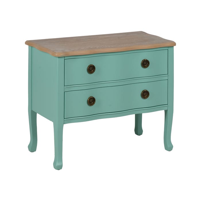 Mesa de madeira turquesa 80 x 38 x 65,50 cm