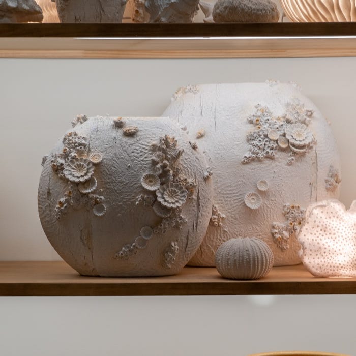 Jarrón Corales Poliresina Decoración 40 X 19 X 36 Cm
