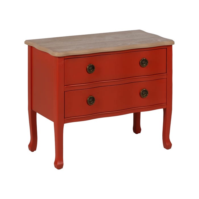 Mesa de madeira terracota 80 x 38 x 65,50 cm