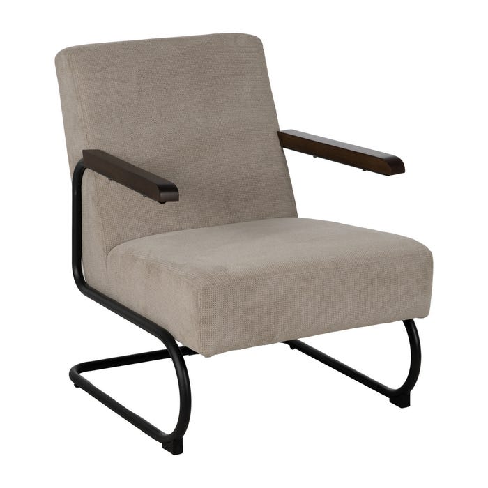 Sillón Taupe Metal-Tejido 61 X 70 X 85 Cm