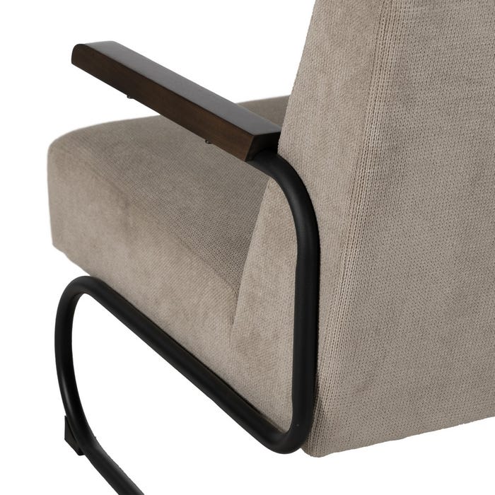 Sillón Taupe Metal-Tejido 61 X 70 X 85 Cm