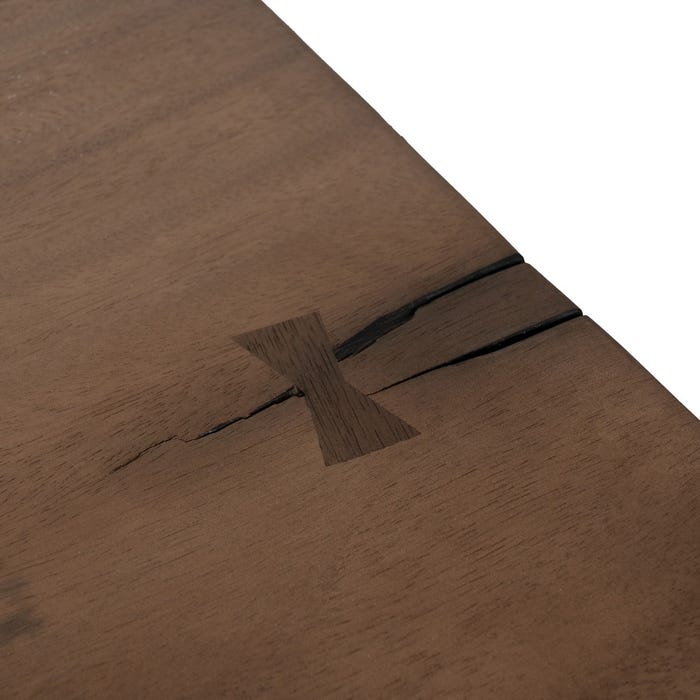 Mesa de Jantar Madeira-Metal Sala de Estar 300 X 98 X 77 Cm