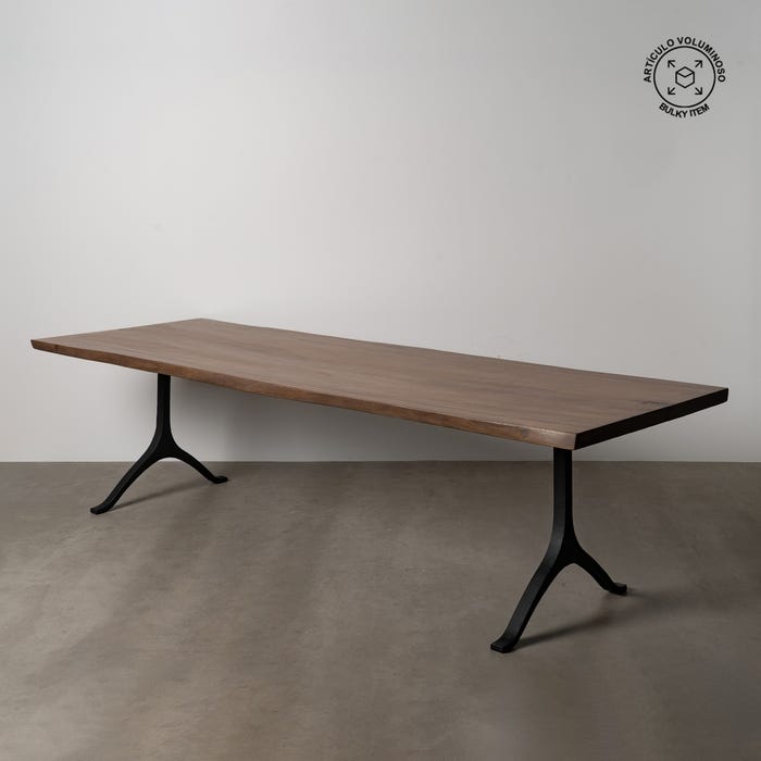 Mesa de Jantar Madeira-Metal Sala de Estar 300 X 98 X 77 Cm