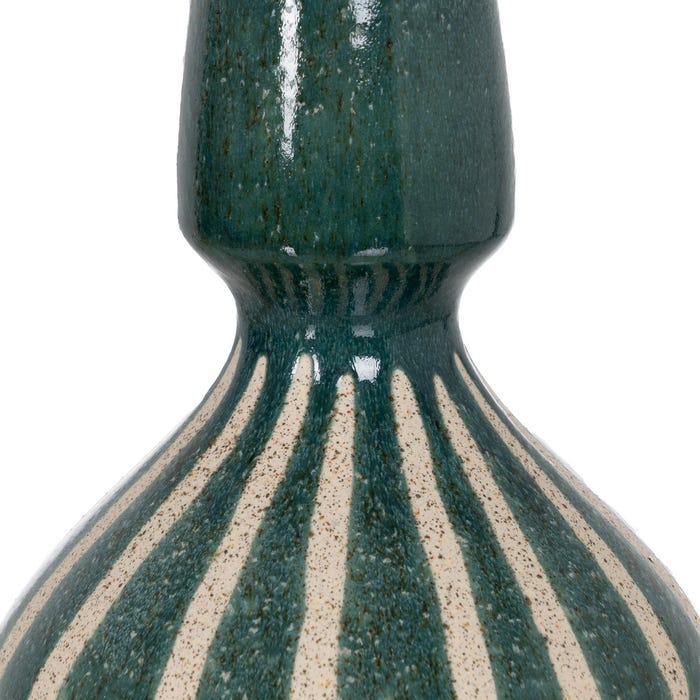 Jarrón Verde-Blanco Cerámica 19,30 X 19,30 X 31,20 Cm