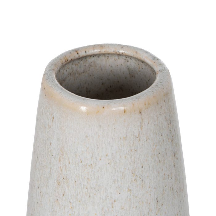 Jarrón Beige Cerámica 21,80 X 21,80 X 40 Cm