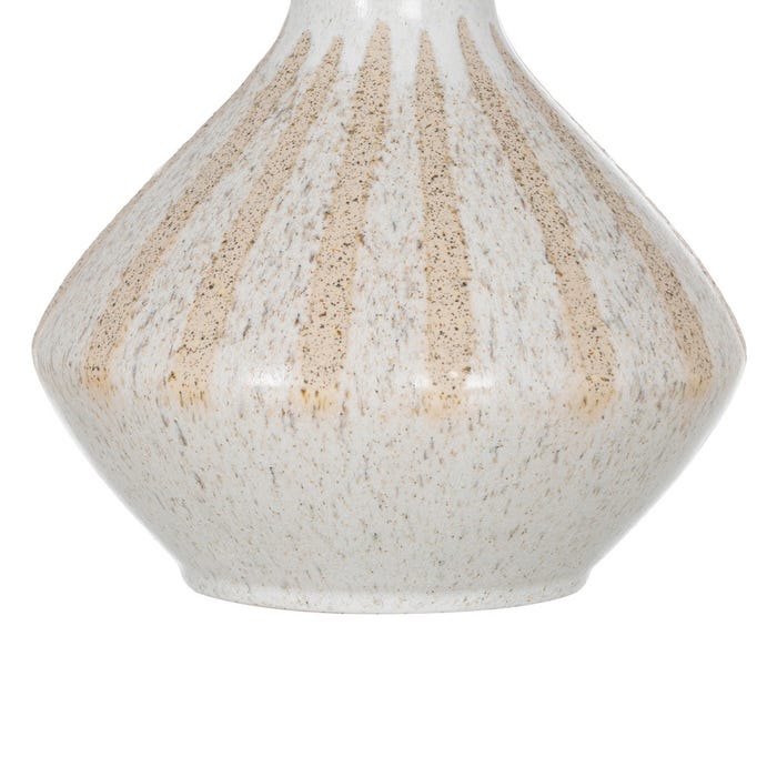 Jarrón Beige Cerámica 21,80 X 21,80 X 40 Cm