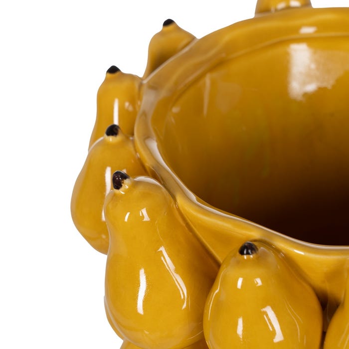 Jarrón Peras Amarillo Cerámica 23,50 X 23,50 X 40 Cm