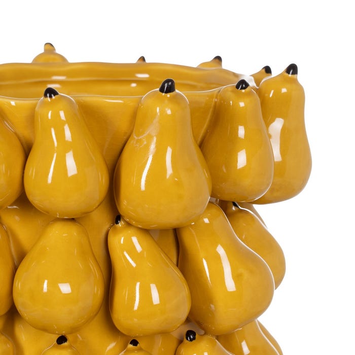 Jarrón Peras Amarillo Cerámica 23,50 X 23,50 X 40 Cm