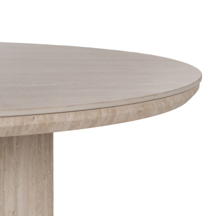 Mesa Centro Beige Piedra Mdf Decoración 70 X 70 X 38,50 Cm