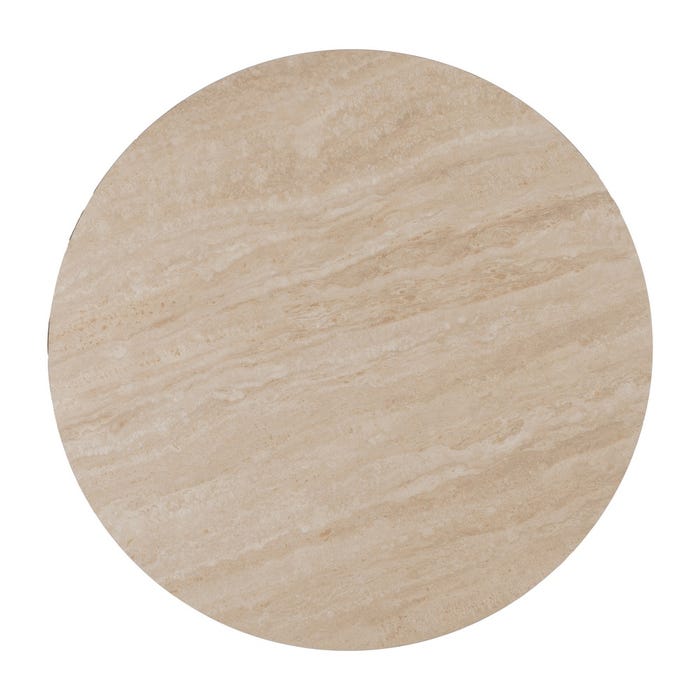 Mesa Centro Beige Piedra Mdf Decoración 70 X 70 X 38,50 Cm