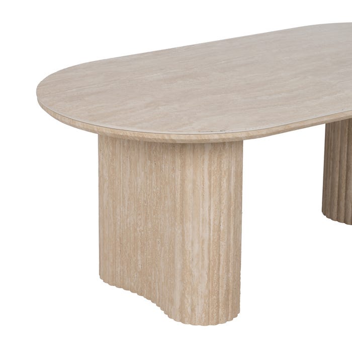 Beige Stone MDF Decoration Coffee Table 120 x 60 x 46 cm