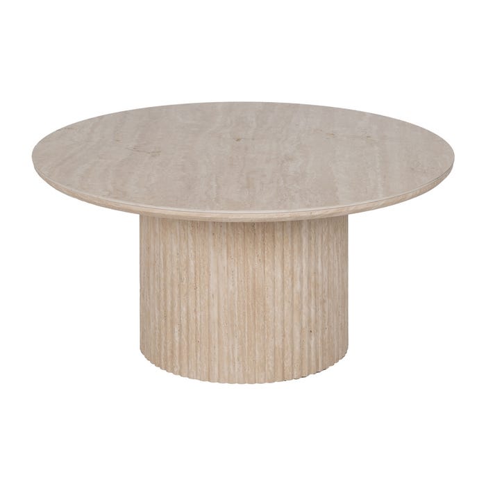 Beige Stone MDF Decoration Coffee Table 90 x 90 x 45 cm