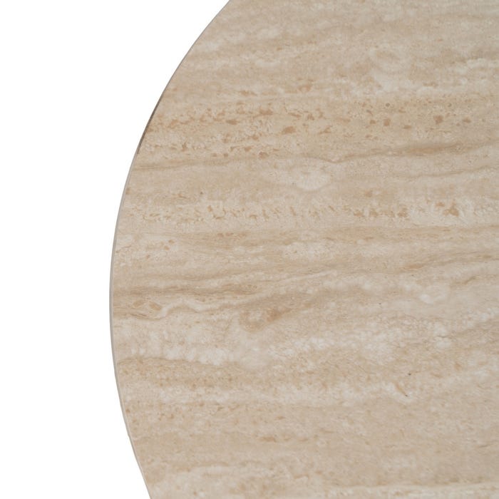 Mesa Centro Beige Piedra Mdf Decoración 90 X 90 X 45 Cm