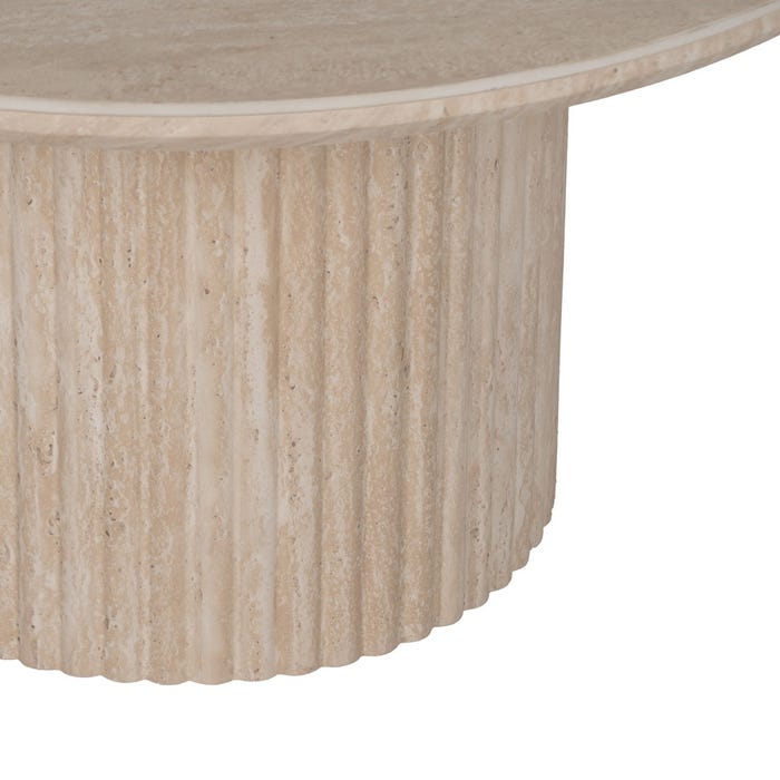 Beige Stone MDF Decoration Coffee Table 90 x 90 x 45 cm
