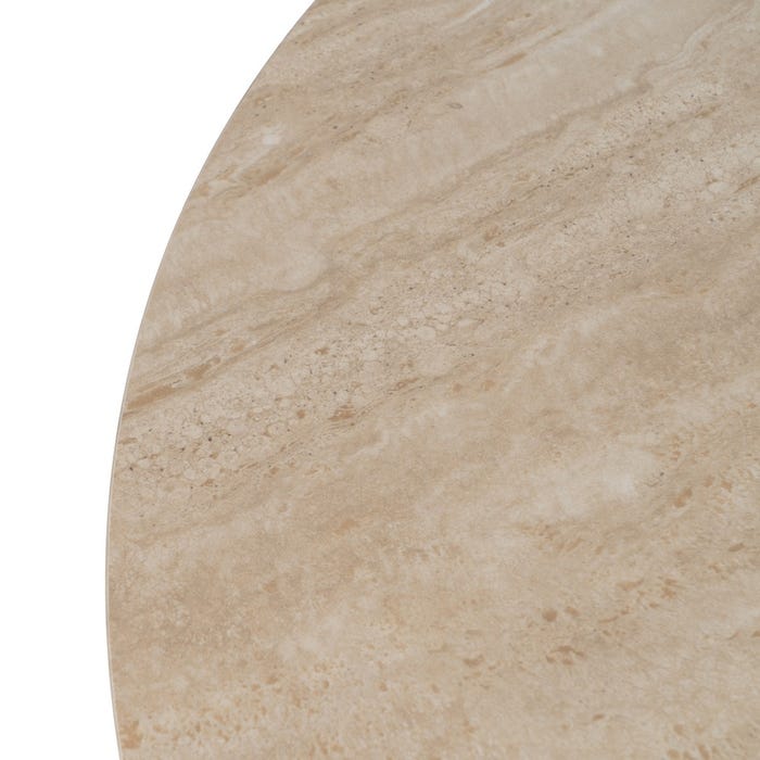 Mesa Comedor Beige Piedra Mdf Decoración 180 X 90 X 76 Cm