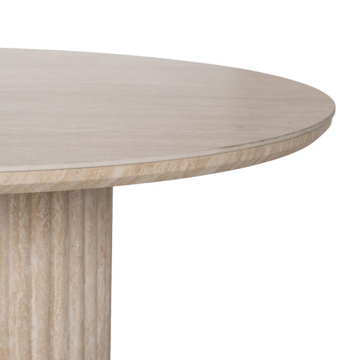 Mesa Comedor Beige Piedra Mdf Decoración 180 X 90 X 76 Cm