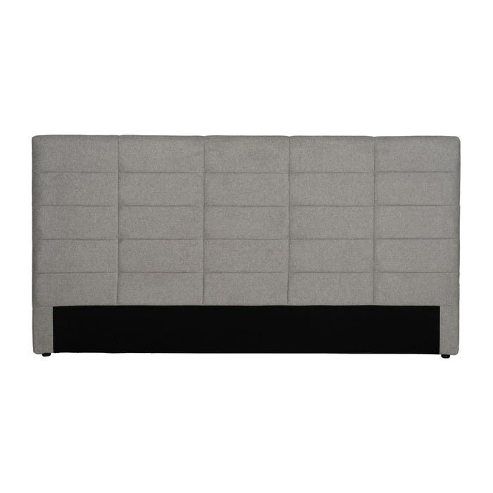 Cabeceira de tecido cinza para quarto 190 x 8 x 100 cm