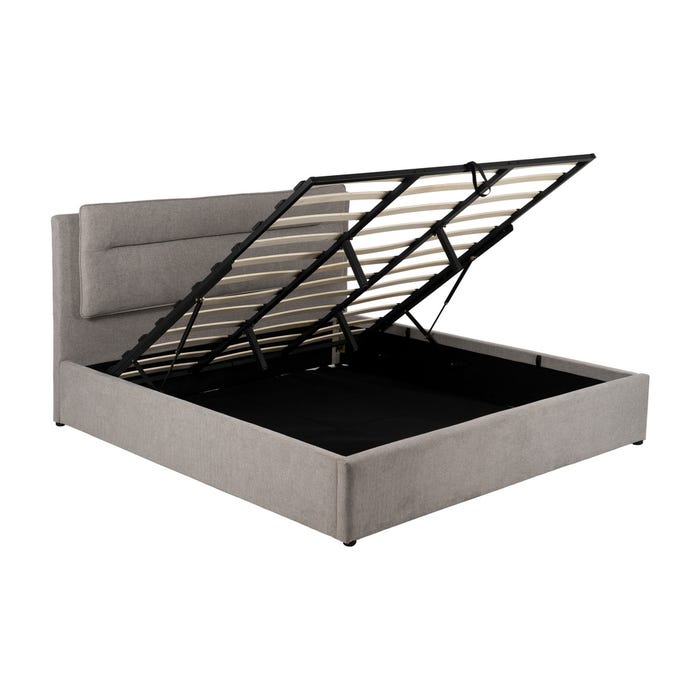 Cama Canapé Gris Tejido Dormitorio 191 X 212 X 113 Cm