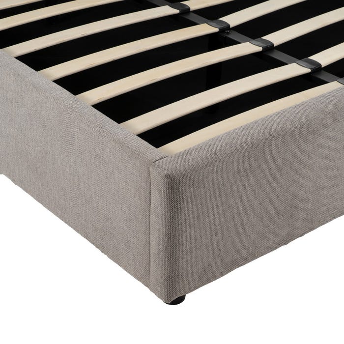 Cama Canapé Gris Tejido Dormitorio 191 X 212 X 113 Cm