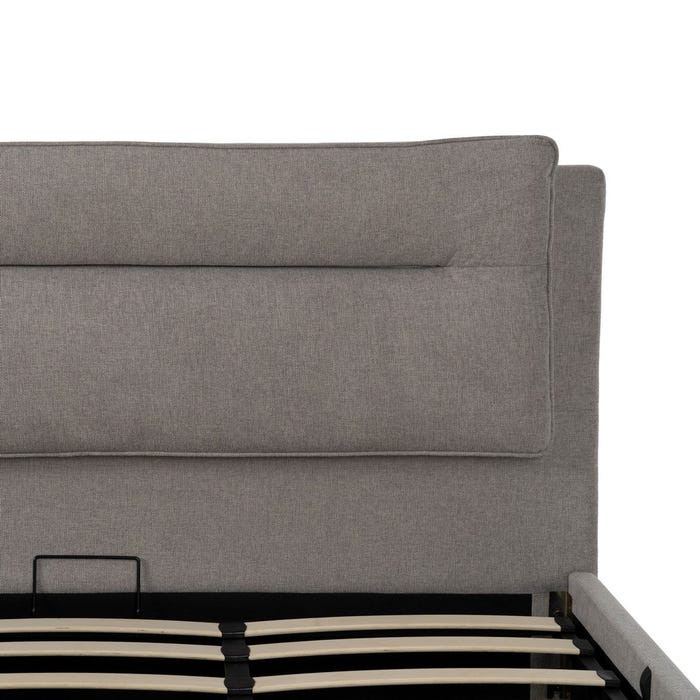 Cama Canapé Gris Tejido Dormitorio 191 X 212 X 113 Cm