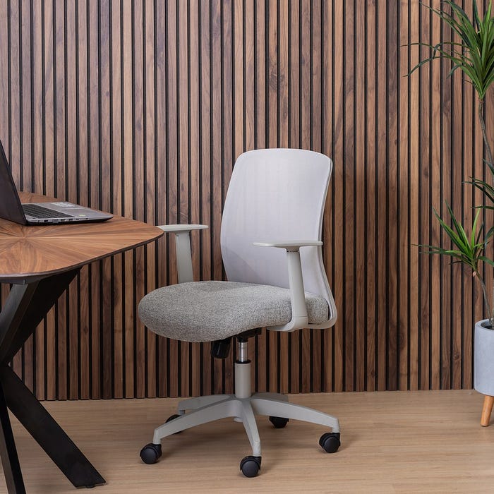 Grey Fabric Office Wheelchair 62 x 56 x 85.50 cm