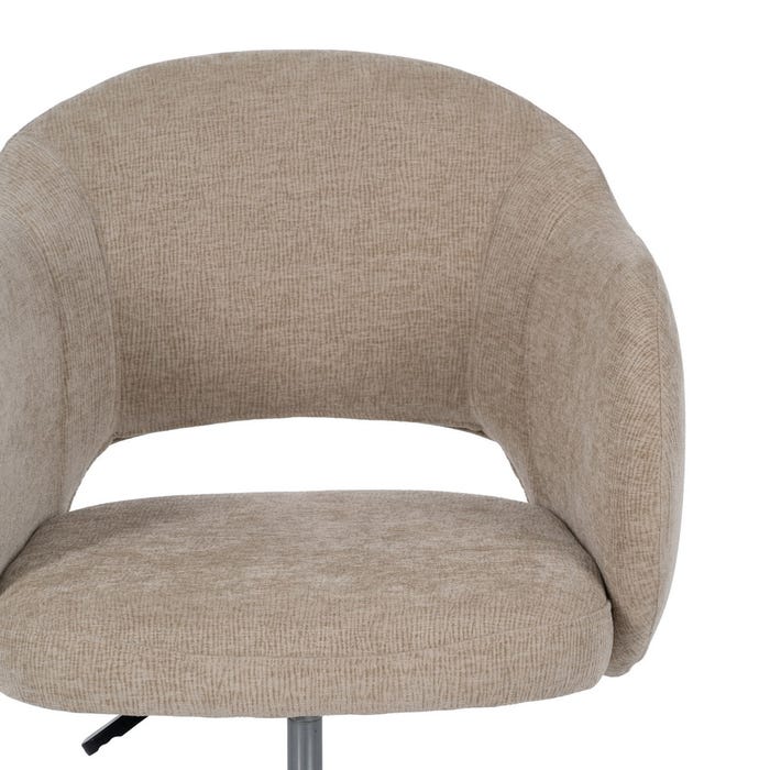 Silla Ruedas Beige Tejido Oficina 56 X 56 X 85 Cm