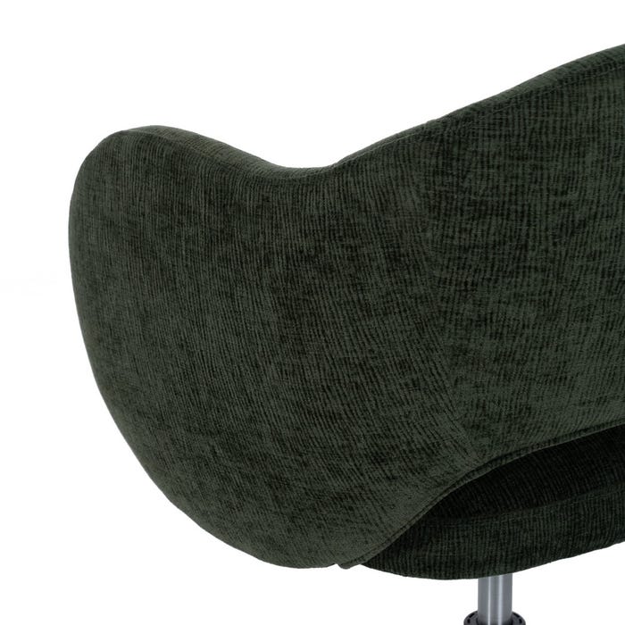 Silla Ruedas Verde Tejido Oficina 56 X 56 X 85 Cm