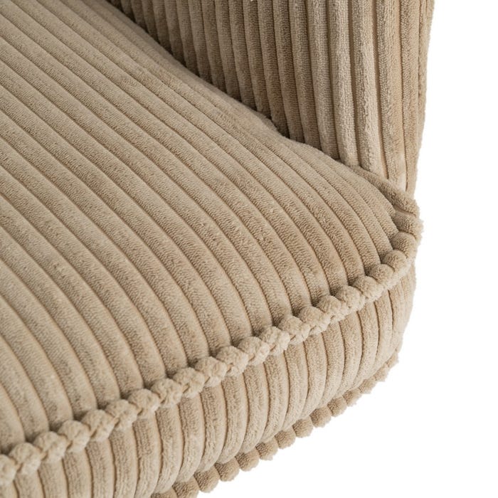 Silla Ruedas Beige Tejido Oficina 59 X 63 X 89 Cm