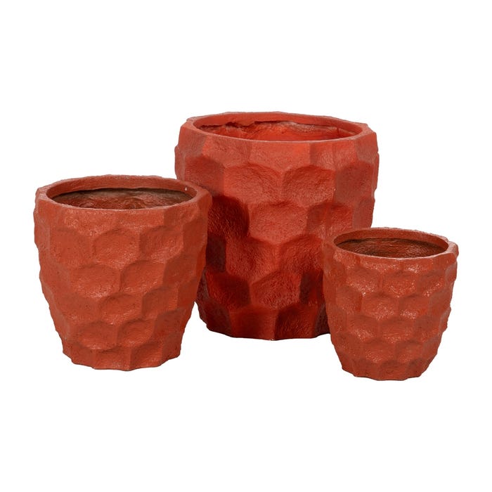 Decoração de vaso de resina de terracota 49 x 49 x 49 cm