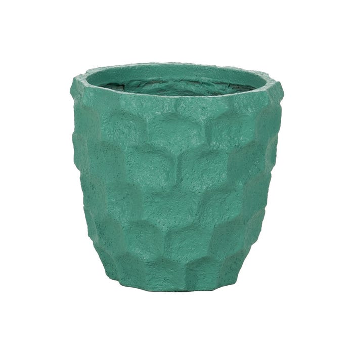 Decoração para vaso de cimento turquesa S/2 41 x 41 x 39,60 cm
