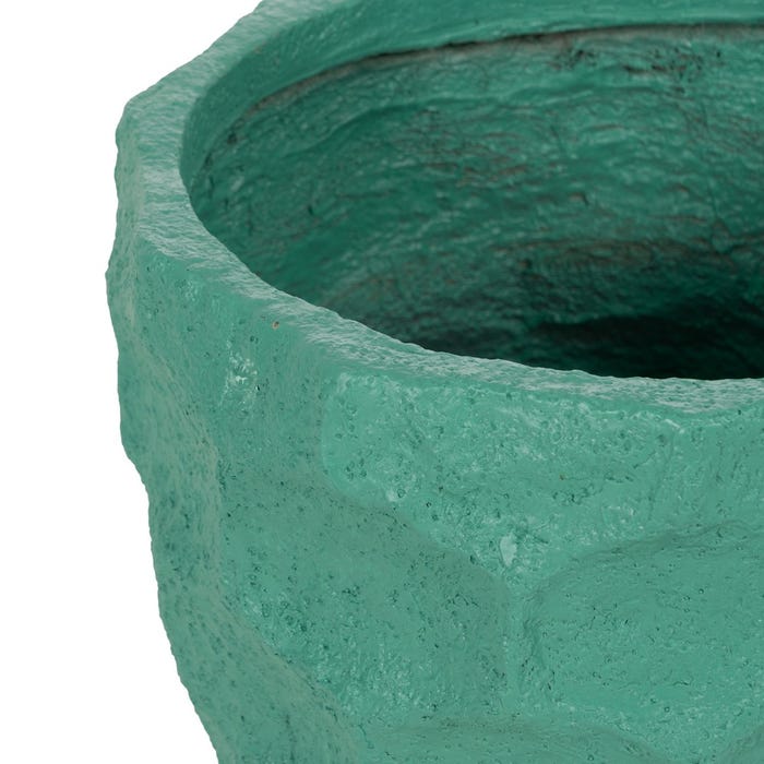 Decoração para vaso de cimento turquesa S/2 41 x 41 x 39,60 cm