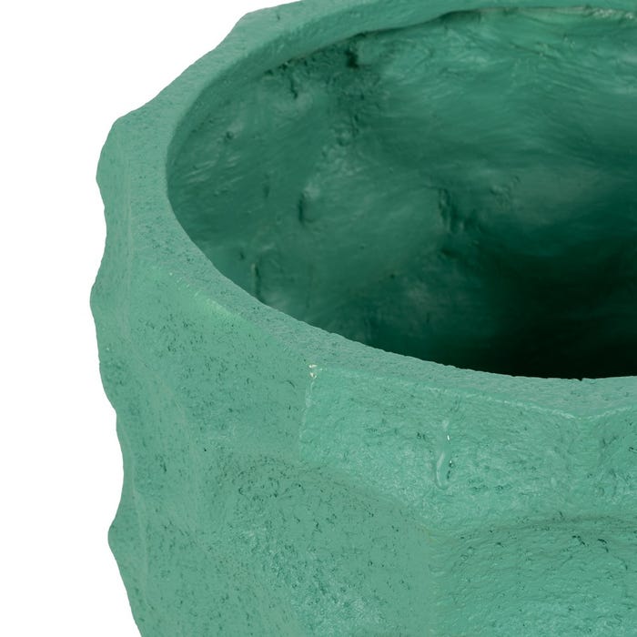 Decoração de vaso de resina turquesa 49 x 49 x 49 cm