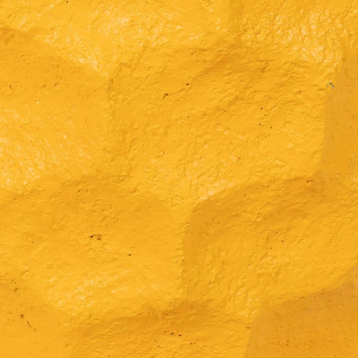 Decoração para vaso de cimento amarelo S/2 41 x 41 x 39,60 cm