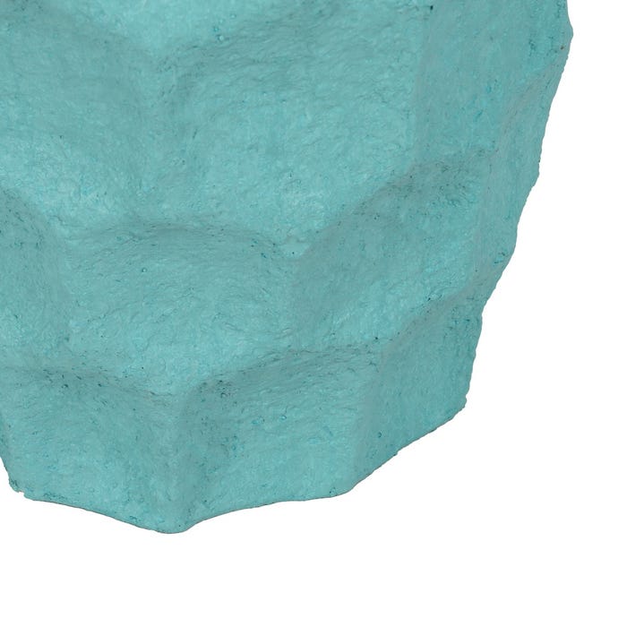 Decoração de vaso de cimento azul 42,70 x 42,50 x 62 cm