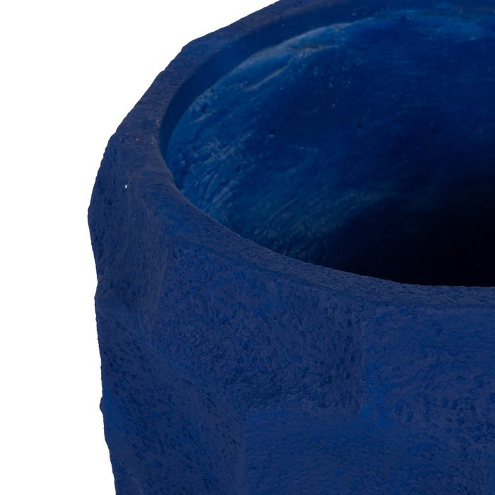 Decoração para vaso de resina azul escuro 47 x 47 x 72,50 cm