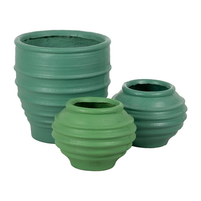 Decoração de vaso de resina turquesa 40 x 40 x 30 cm