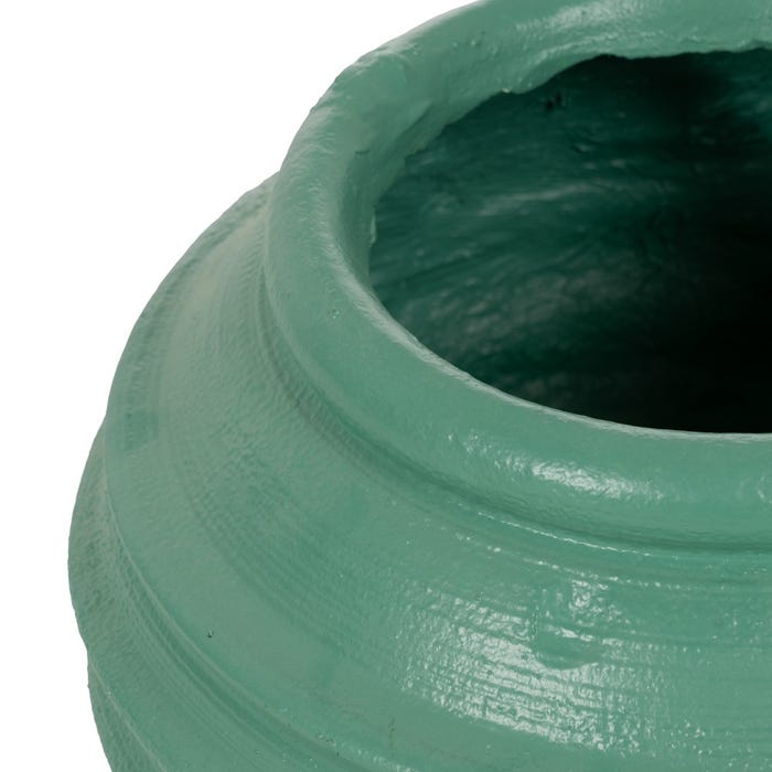 Decoração de vaso de resina turquesa 40 x 40 x 30 cm