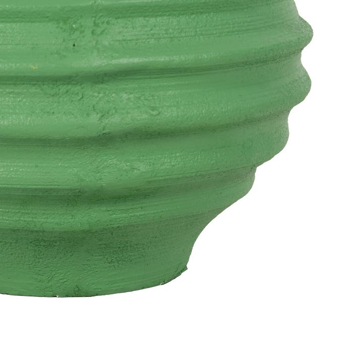 Decoração de vaso de resina verde 40 x 40 x 30 cm