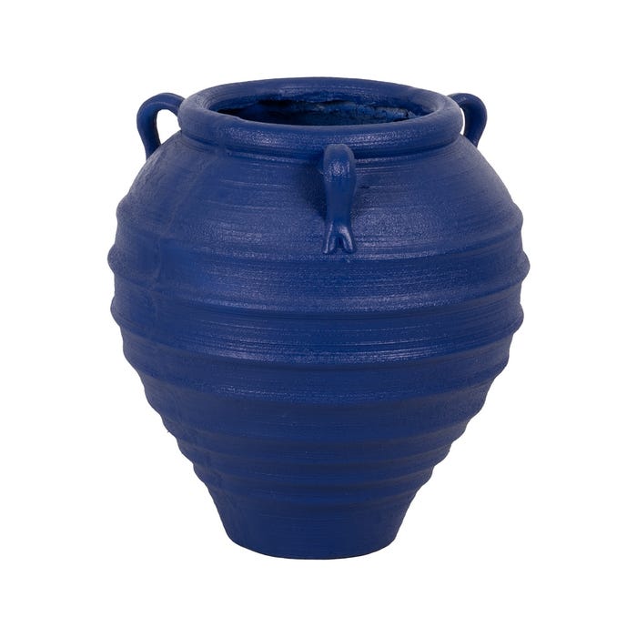 Dark Blue Resin Vase Decoration 56 X 56 X 60 Cm